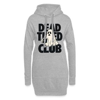 Dead Tired Ghost Coffee Club - Hoodie-Kleid - Grau meliert - Vorne