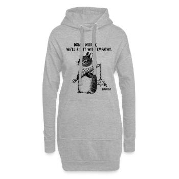 Humour d’entreprise | Mème sarcastique au bureau - Sweat-shirt à capuche long Femme - gris chiné - Devant