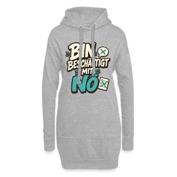 BIN BESCHÄFTIGT MIT NÖ - Hoodie-Kleid - Grau meliert - Vorne