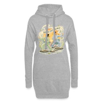 ÉQUILIBRE DU SOUFFLE - Sweat-shirt à capuche long Femme - gris chiné - Devant