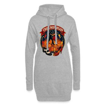 PRÊT EN CROISIÈRE - Sweat-shirt à capuche long Femme - gris chiné - Devant