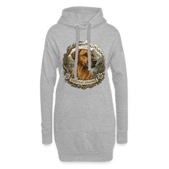 Rhodesian Ridgeback in Vintage Style - Hoodie Dress - heather grey - Front