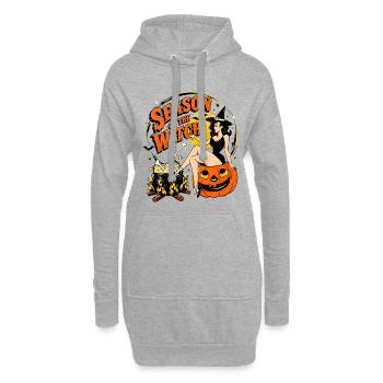Witch Harvest Night - Hoodie Dress - heather grey - Front