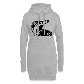 Rabe - Hoodie-Kleid - Grau meliert - Vorne