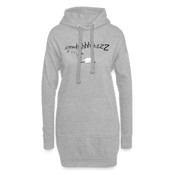 Schaf schnarcht - Wortspiel - Hoodie-Kleid - Grau meliert - Vorne