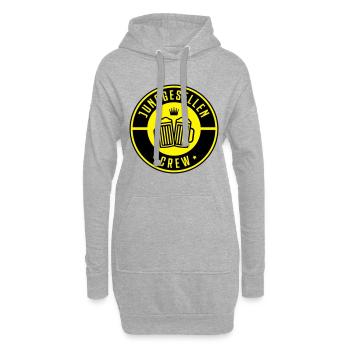 junggesellen crew bier - Hoodie-Kleid - Grau meliert - Vorne