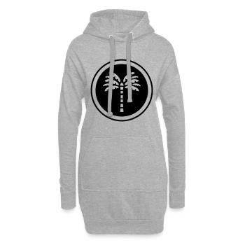Palm Tree Symbol - Hoodie-Kleid - Grau meliert - Vorne