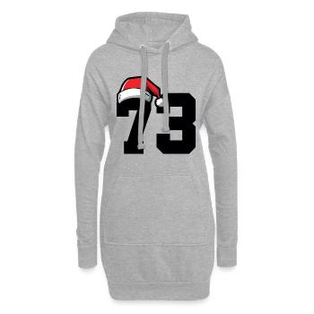 73 Numéro Noël - Sweat-shirt à capuche long Femme - gris chiné - Devant