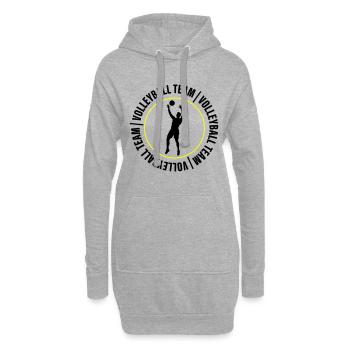 Volleyball Team Verein Spieler - Hoodie-Kleid - Grau meliert - Vorne