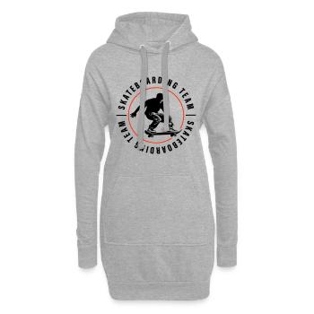 Skateboarding Team Verein Mann Skateboard - Hoodie-Kleid - Grau meliert - Vorne