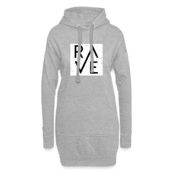 Rave Festival Raver - Hoodie-Kleid - Grau meliert - Vorne