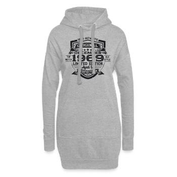 Born December 1969 53rd birthday gift - Hoodie Dress - heather grey - Front