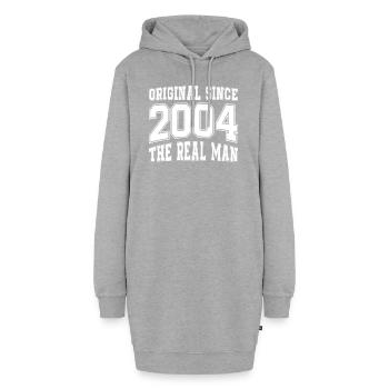 Un vrai original depuis 2004, année parfaitement drôle - Sweat-shirt à capuche long Femme - gris chiné - Devant