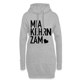 MIA KEHRN ZAM Spruch Bayern Hochzeit Polterabend - Hoodie-Kleid - Grau meliert - Vorne