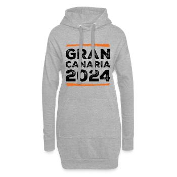 Devis Gran Canaria 2024 - Sweat-shirt à capuche long Femme - gris chiné - Devant