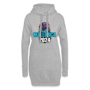 L’équipe de la tournée de voyage de Majorque 2024 - Sweat-shirt à capuche long Femme - gris chiné - Devant