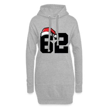 62 Numéro Noël - Sweat-shirt à capuche long Femme - gris chiné - Devant