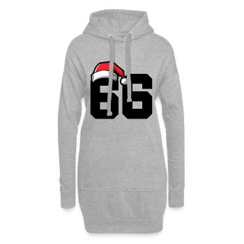 66 Numéro Noël - Sweat-shirt à capuche long Femme - gris chiné - Devant