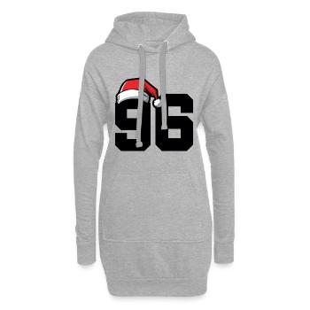 96 Numéro Noël - Sweat-shirt à capuche long Femme - gris chiné - Devant
