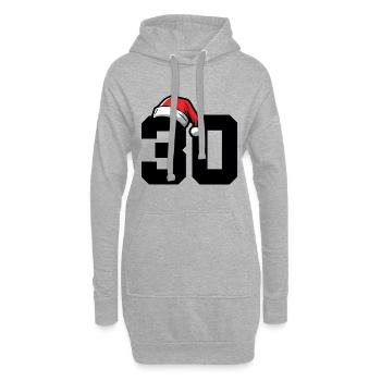 30 Numéro Noël - Sweat-shirt à capuche long Femme - gris chiné - Devant