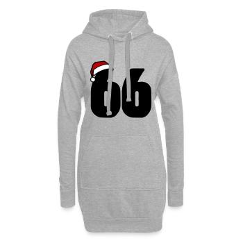 66 Number Christmas - Hoodie Dress - heather grey - Front