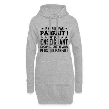 Un Enseignant plus que parfaite, métier de rêve - Sweat-shirt à capuche long Femme - gris chiné - Devant
