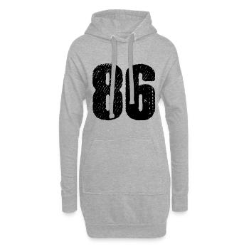 86 number jersey - Hoodie Dress - heather grey - Front