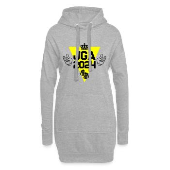 Enterrement de vie de garçon Enterrement de vie de garçon 2024 - Sweat-shirt à capuche long Femme - gris chiné - Devant