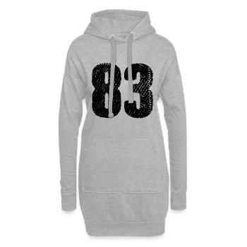 Maillot à 83 numéros - Sweat-shirt à capuche long Femme - gris chiné - Devant