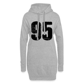 Maillot à 95 numéros - Sweat-shirt à capuche long Femme - gris chiné - Devant