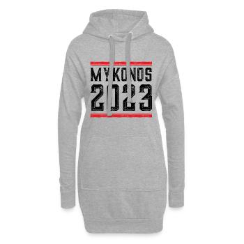 Mykonos 2023 - Hoodie-Kleid - Grau meliert - Vorne