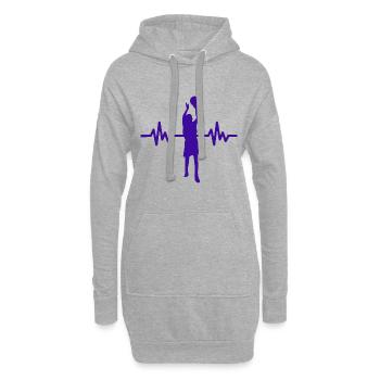 Haertbeat Basketball - USA - Team Sport - Hoops - Hoodie-Kleid - Grau meliert - Vorne