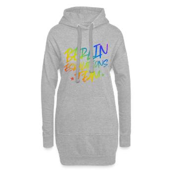 Berlin Escalation - Hoodie Dress - heather grey - Front