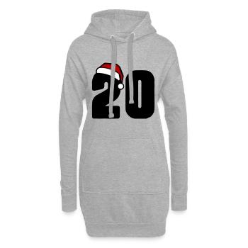20 Numéro Noël - Sweat-shirt à capuche long Femme - gris chiné - Devant