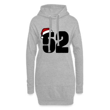 52 Numéro Noël - Sweat-shirt à capuche long Femme - gris chiné - Devant