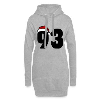 93 Number Christmas - Hoodie Dress - heather grey - Front
