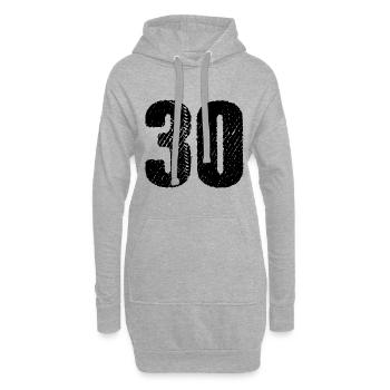 Maillot à 30 chiffres - Sweat-shirt à capuche long Femme - gris chiné - Devant