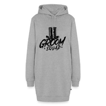 Groom Squad Bräutigam Zylinder - Hoodie-Kleid - Grau meliert - Vorne