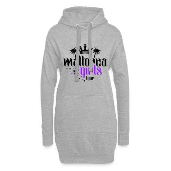 Visite des filles de Majorque - Sweat-shirt à capuche long Femme - gris chiné - Devant