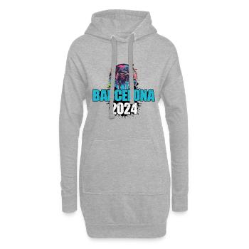 Barcelona 2024 Reisen Tour Team - Hoodie-Kleid - Grau meliert - Vorne