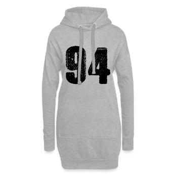 Maillot à 94 numéros - Sweat-shirt à capuche long Femme - gris chiné - Devant
