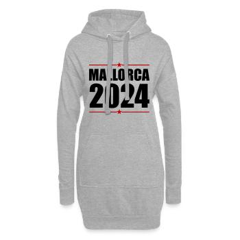 Jours fériés à Majorque 2024 - Sweat-shirt à capuche long Femme - gris chiné - Devant
