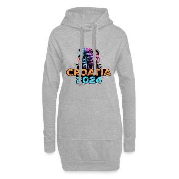 Tournée Croatie 2024 - Sweat-shirt à capuche long Femme - gris chiné - Devant
