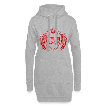Lettre W Armoiries - Sweat-shirt à capuche long Femme - gris chiné - Devant