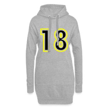 18 Zahl College - Hoodie-Kleid - Grau meliert - Vorne