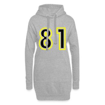 81 Zahl College - Hoodie-Kleid - Grau meliert - Vorne