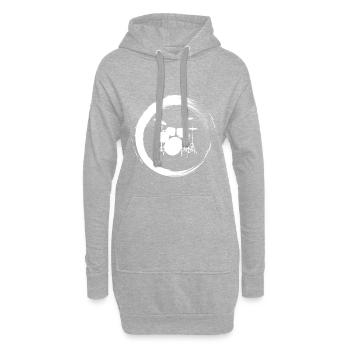 Drummer - Hoodie-Kleid - Grau meliert - Vorne