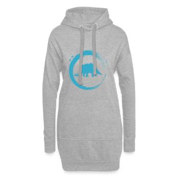 Dinosaurier - Hoodie-Kleid - Grau meliert - Vorne
