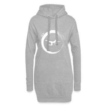 Pilates - Sweat-shirt à capuche long Femme - gris chiné - Devant