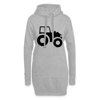 Traktor Symbol - Hoodie-Kleid - Grau meliert - Vorne